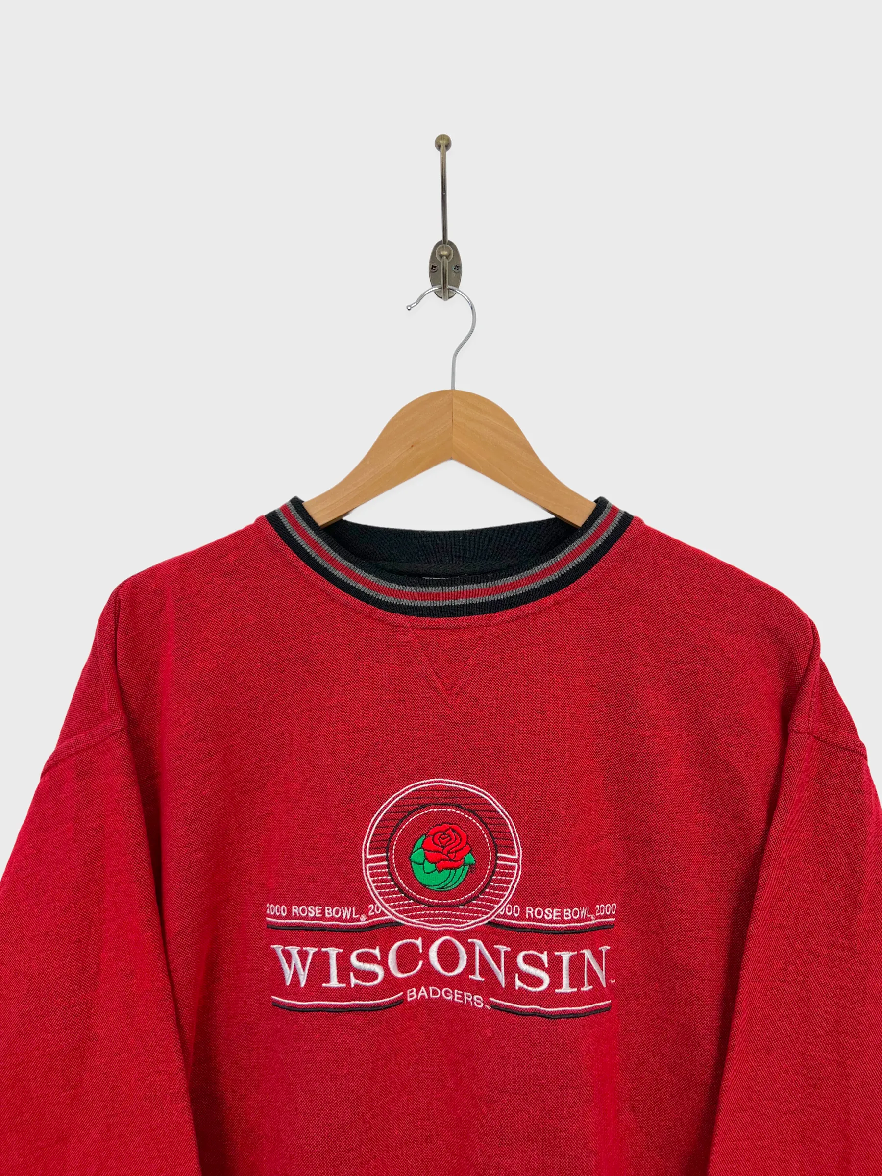 2000 Wisconsin Badgers Embroidered Vintage Sweatshirt Size 12