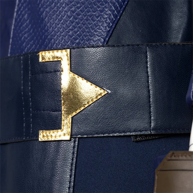 2022 Captain Marvel Carol Danvers Cosplay Costume Superhero Supergirl Battle Suit Blue Bodysuit