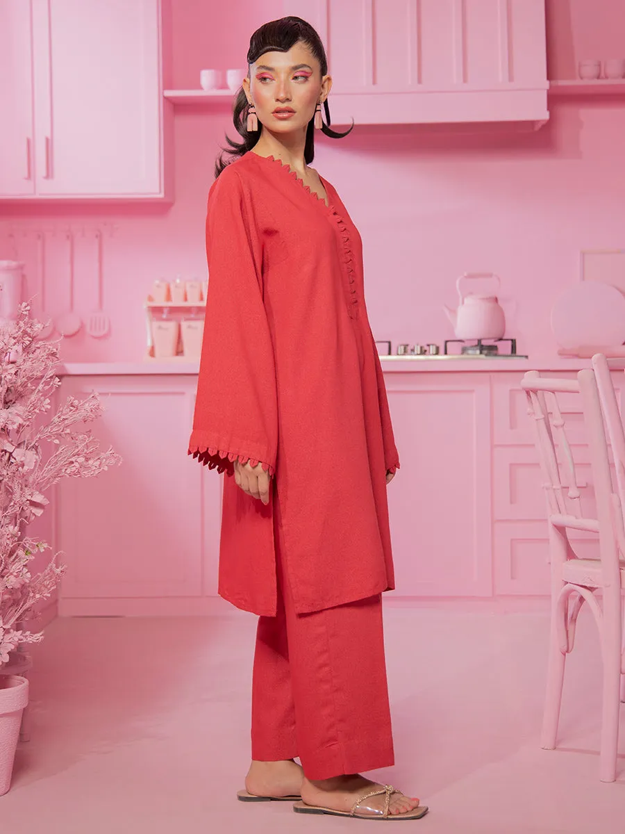 2pc - Stitched Basic Dyed Ayudia Suit