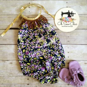 2T Boho Fringe & Floral Halter Romper
