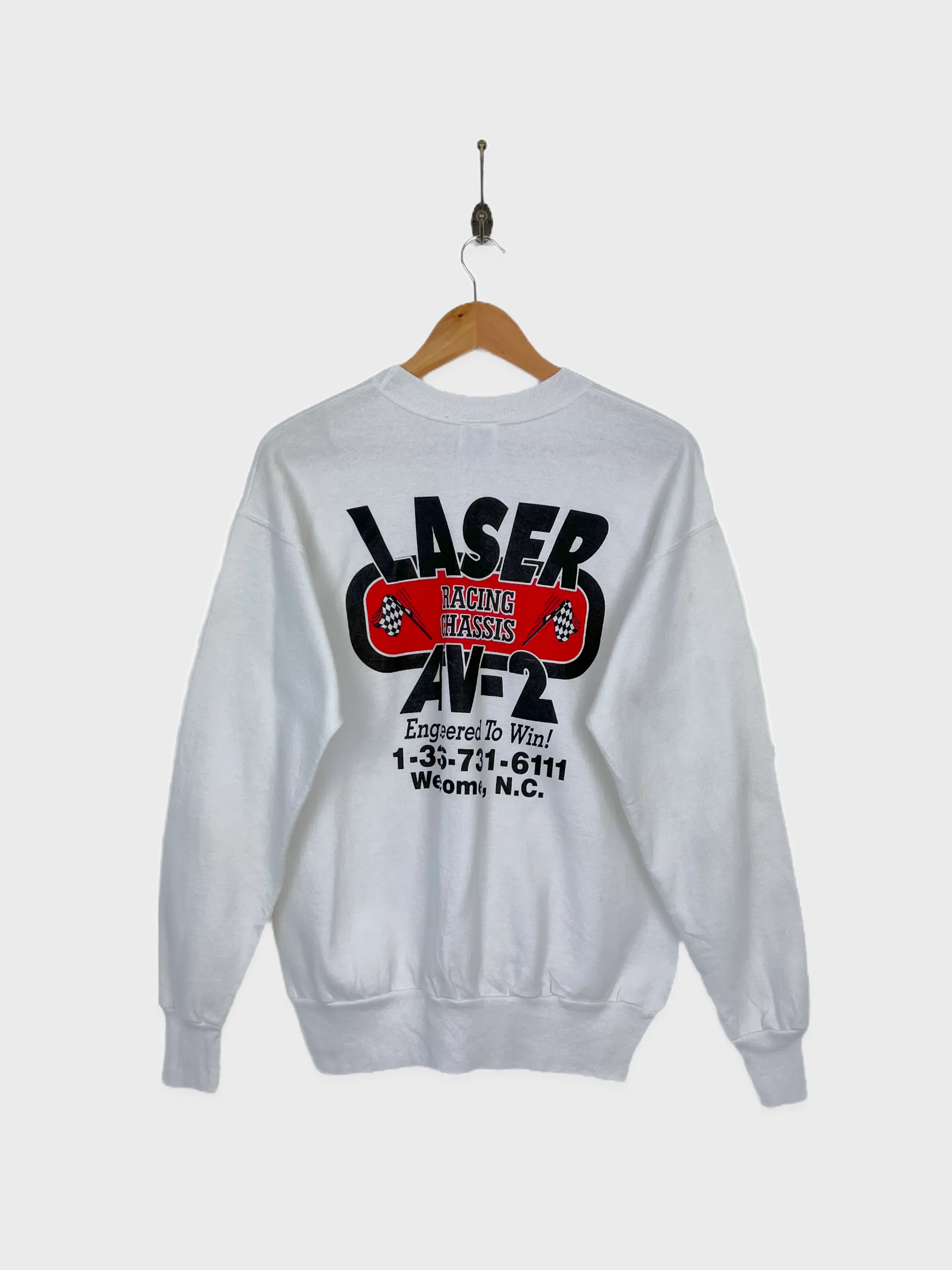 90's Laser AV-2 Racing Graphic Vintage Sweatshirt Size 8