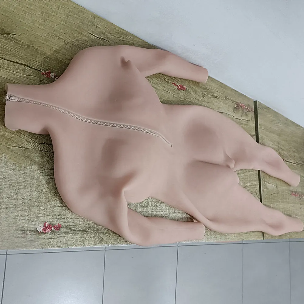 9th Oil-Free Silicone Bodysuit Makeup With Cool Floating Pussy Pussy For Transgender Shemale Boobs Plate Male To Female