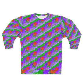 Acid Rose Floral Sweatshirt - Gothic Fashion Streetwear