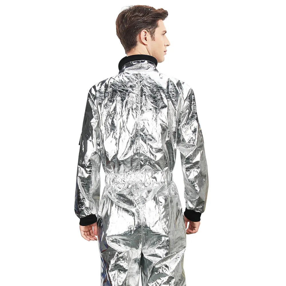 Adults Astronaut Costume NASA Silver Space Suit for Halloween