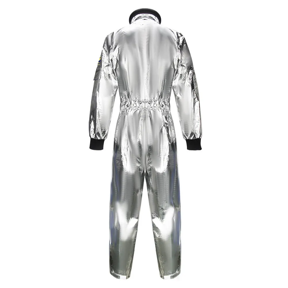 Adults Astronaut Costume NASA Silver Space Suit for Halloween