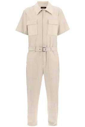 Amiri Boiler Logo Embroidered Belted Jumpsuit