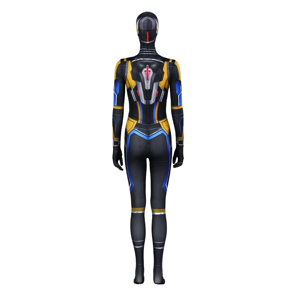 Antman Wasp Hope van Dyne Cosplay Costume Ant-Man 3 Supergirl Yellow Jumpsuit