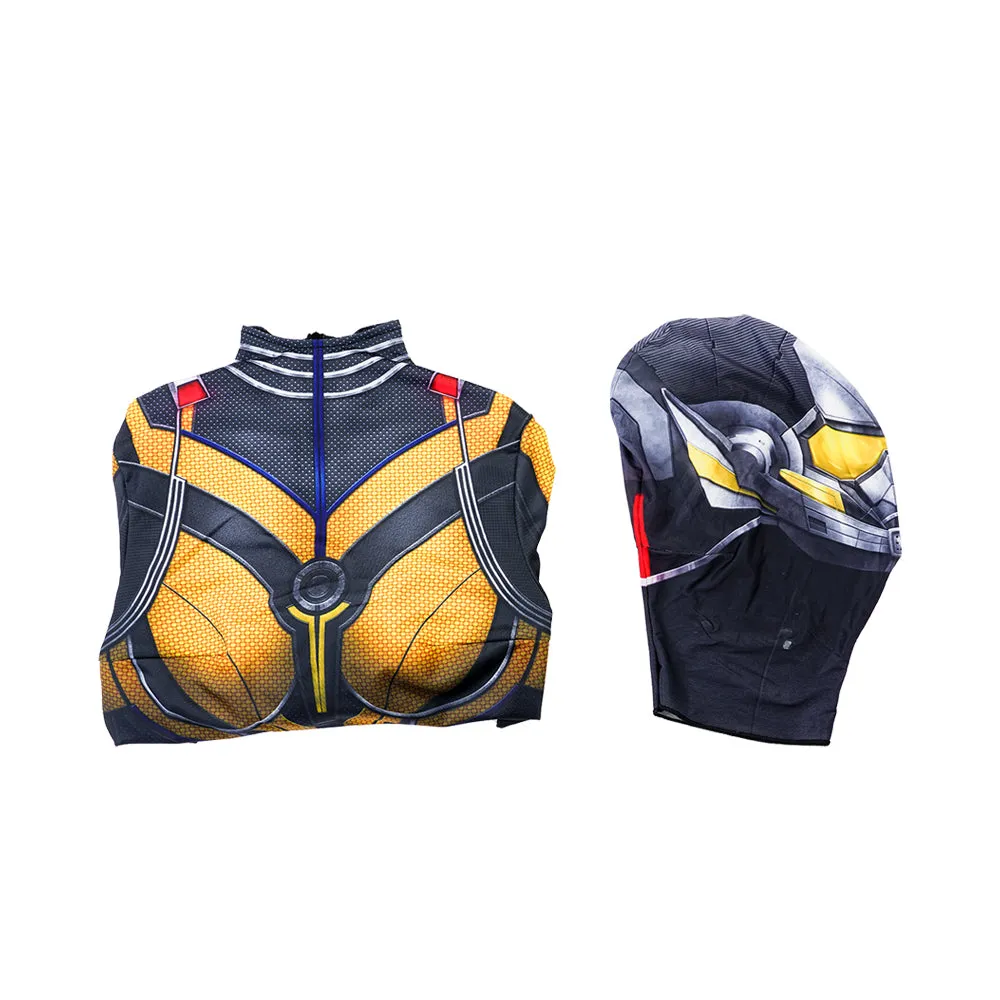 Antman Wasp Hope van Dyne Cosplay Costume Ant-Man 3 Supergirl Yellow Jumpsuit