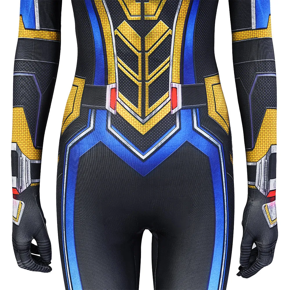 Antman Wasp Hope van Dyne Cosplay Costume Ant-Man 3 Supergirl Yellow Jumpsuit