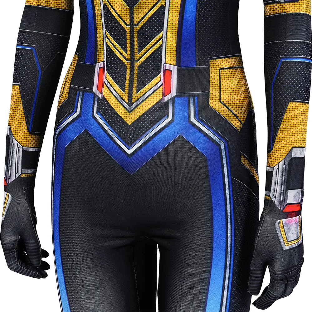 Antman Wasp Hope van Dyne Cosplay Costume Ant-Man 3 Supergirl Yellow Jumpsuit