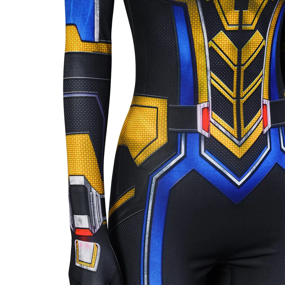 Antman Wasp Hope van Dyne Cosplay Costume Ant-Man 3 Supergirl Yellow Jumpsuit