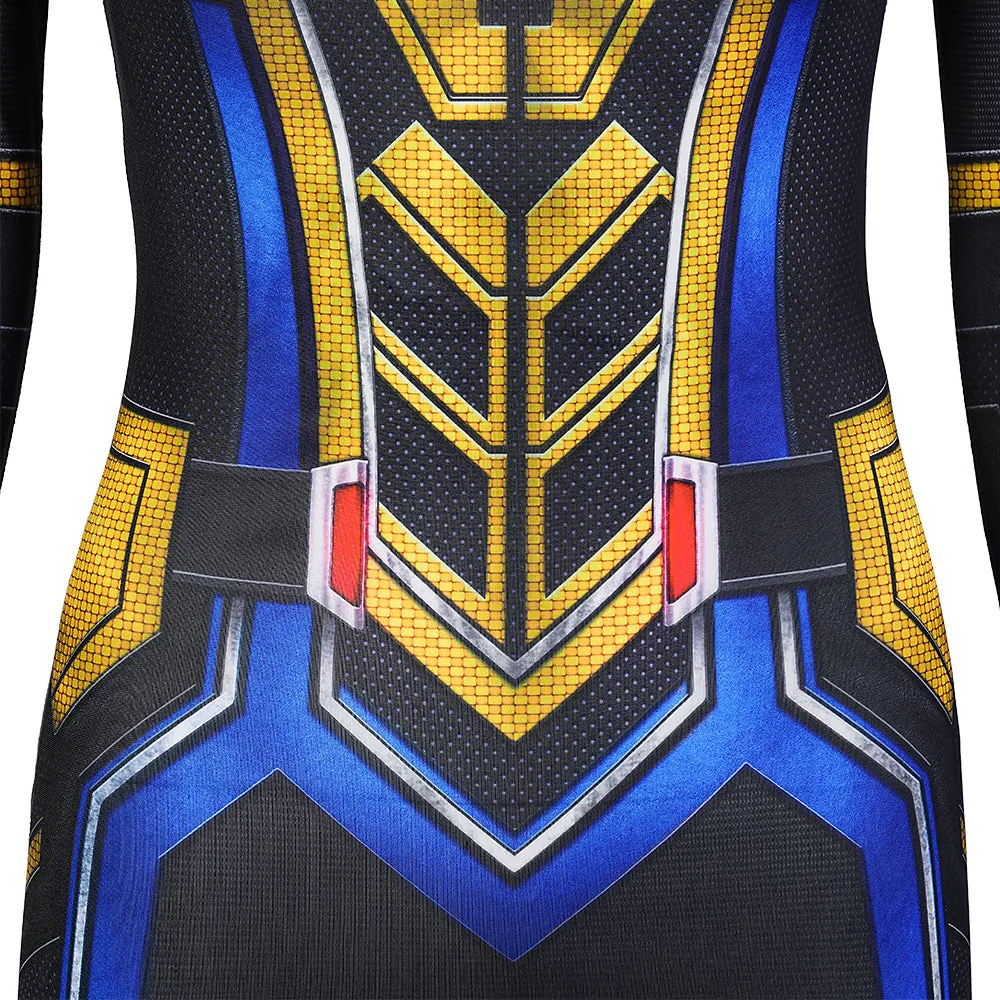 Antman Wasp Hope van Dyne Cosplay Costume Ant-Man 3 Supergirl Yellow Jumpsuit