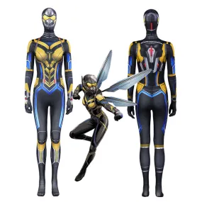 Antman Wasp Hope van Dyne Cosplay Costume Ant-Man 3 Supergirl Yellow Jumpsuit