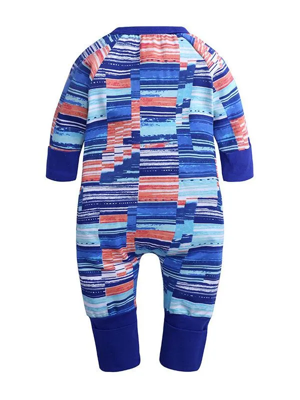 Autumn Baby Multi-Color Zipper Onesie