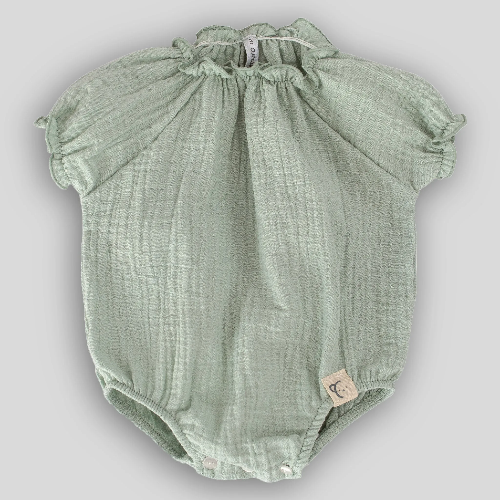 Baby Girls Cotton Sage Romper - Calamaro 32445
