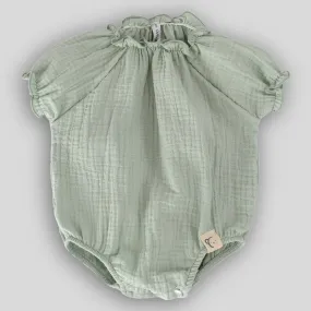 Baby Girls Cotton Sage Romper - Calamaro 32445