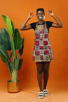 Batik Mini Pinafore Dress