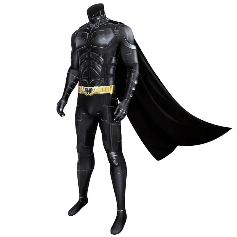 Batman Costumes Mens The Dark Knight Rises Suit Batman Bruce Wayne Jumpsuit Cosplay Outfit Adults
