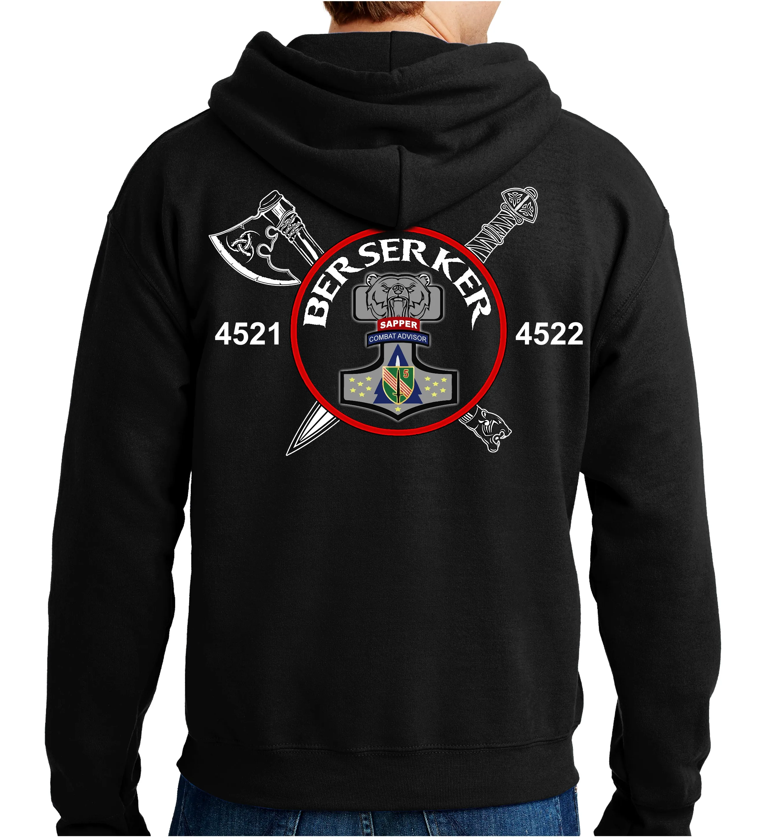 Berserker Unisex Hoodie Sweatshirt. This sweatshirt is NOT approved for PT.