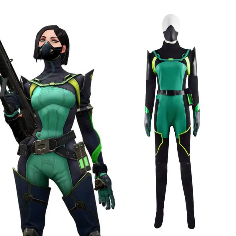 Best Valorant Viper Cosplay Costume For Halloween Women Game Cosplay