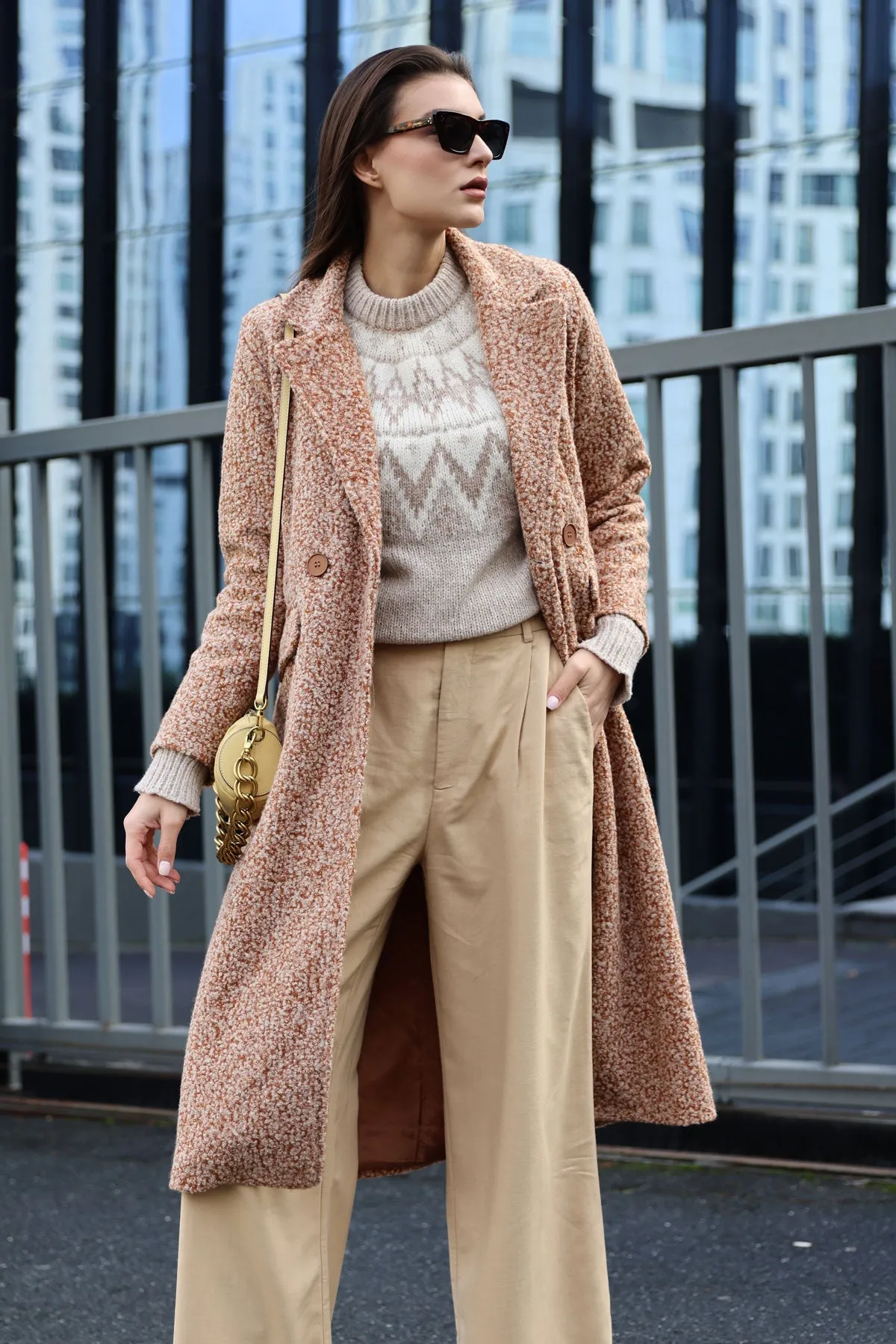 BGD Women Taba Oversize Long Buckle Coat 9127 - Avondale