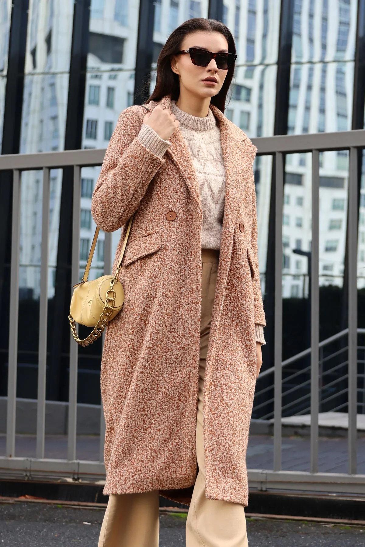 BGD Women Taba Oversize Long Buckle Coat 9127 - Avondale