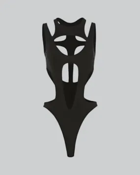 Black Cut Out Bodysuit