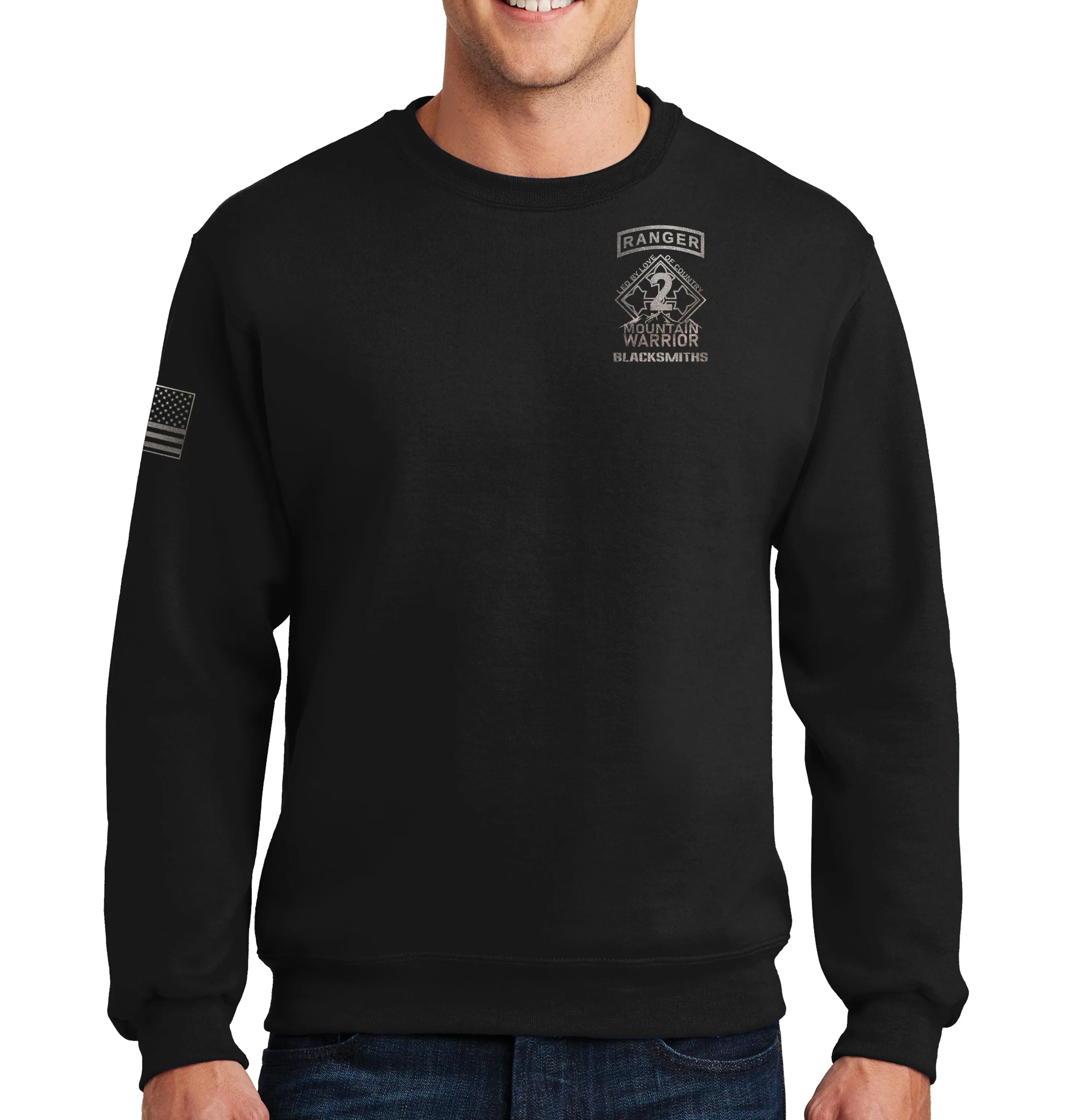 Black on Black Crewneck Unisex Sweatshirt. This shirt IS approved for PT.