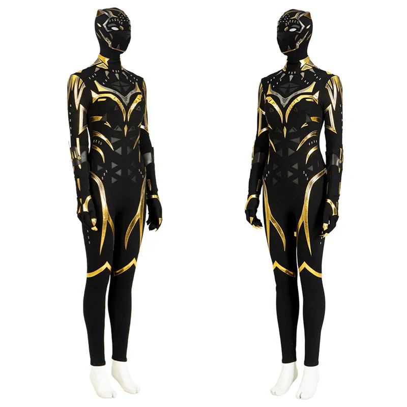 Black Panther 2 Shuri Cosplay Costume Shuri Battle Suit Supergirl Black Jumpsuit Halloween Outfit