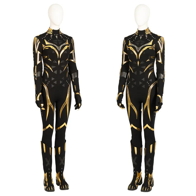 Black Panther 2 Shuri Cosplay Costume Shuri Battle Suit Supergirl Black Jumpsuit Halloween Outfit
