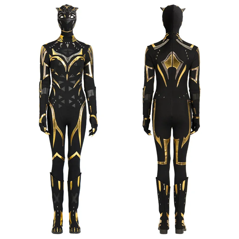 Black Panther 2 Shuri Cosplay Costume Shuri Battle Suit Supergirl Black Jumpsuit Halloween Outfit