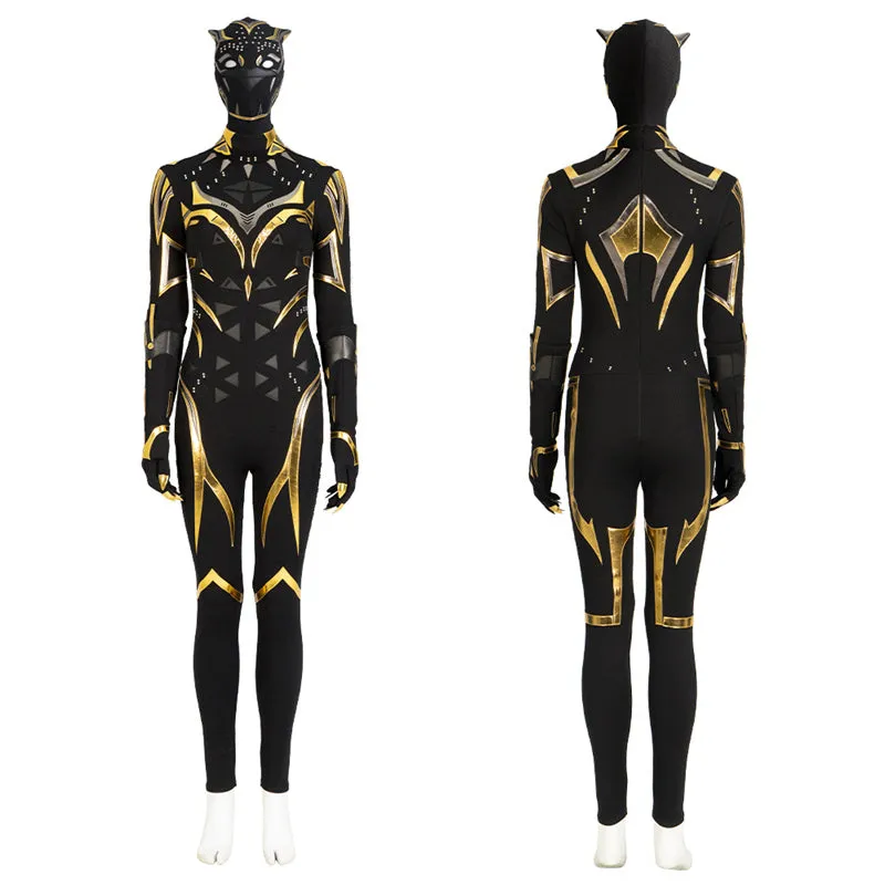 Black Panther 2 Shuri Cosplay Costume Shuri Battle Suit Supergirl Black Jumpsuit Halloween Outfit