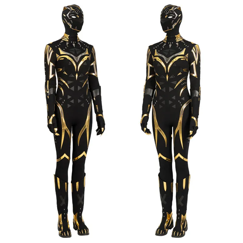 Black Panther 2 Shuri Cosplay Costume Shuri Battle Suit Supergirl Black Jumpsuit Halloween Outfit