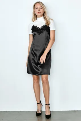 Black Slip Lace Dress
