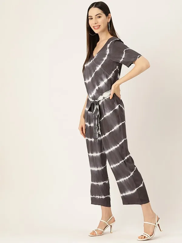 Black Tie Dye Jumpsuit