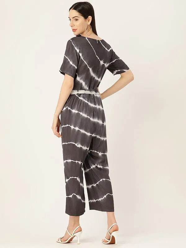 Black Tie Dye Jumpsuit