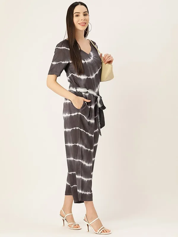 Black Tie Dye Jumpsuit