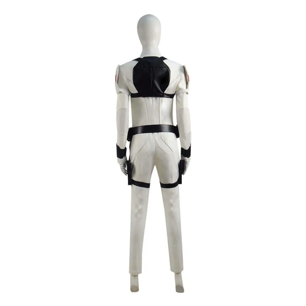Black Widow Costumes Natalia Romanova White Suit Cosplay Costume Jumpsuit