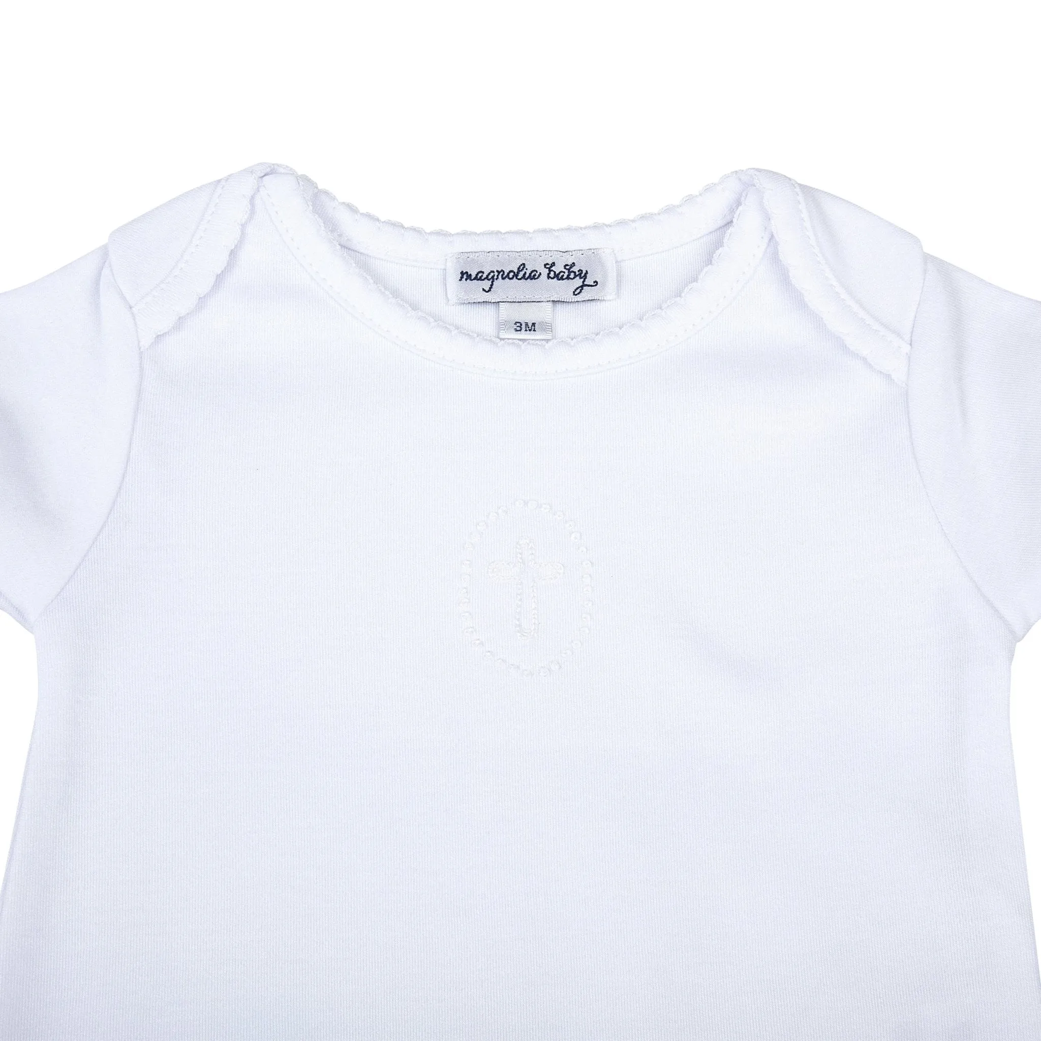 Blessed Embroidered Bodysuit - White