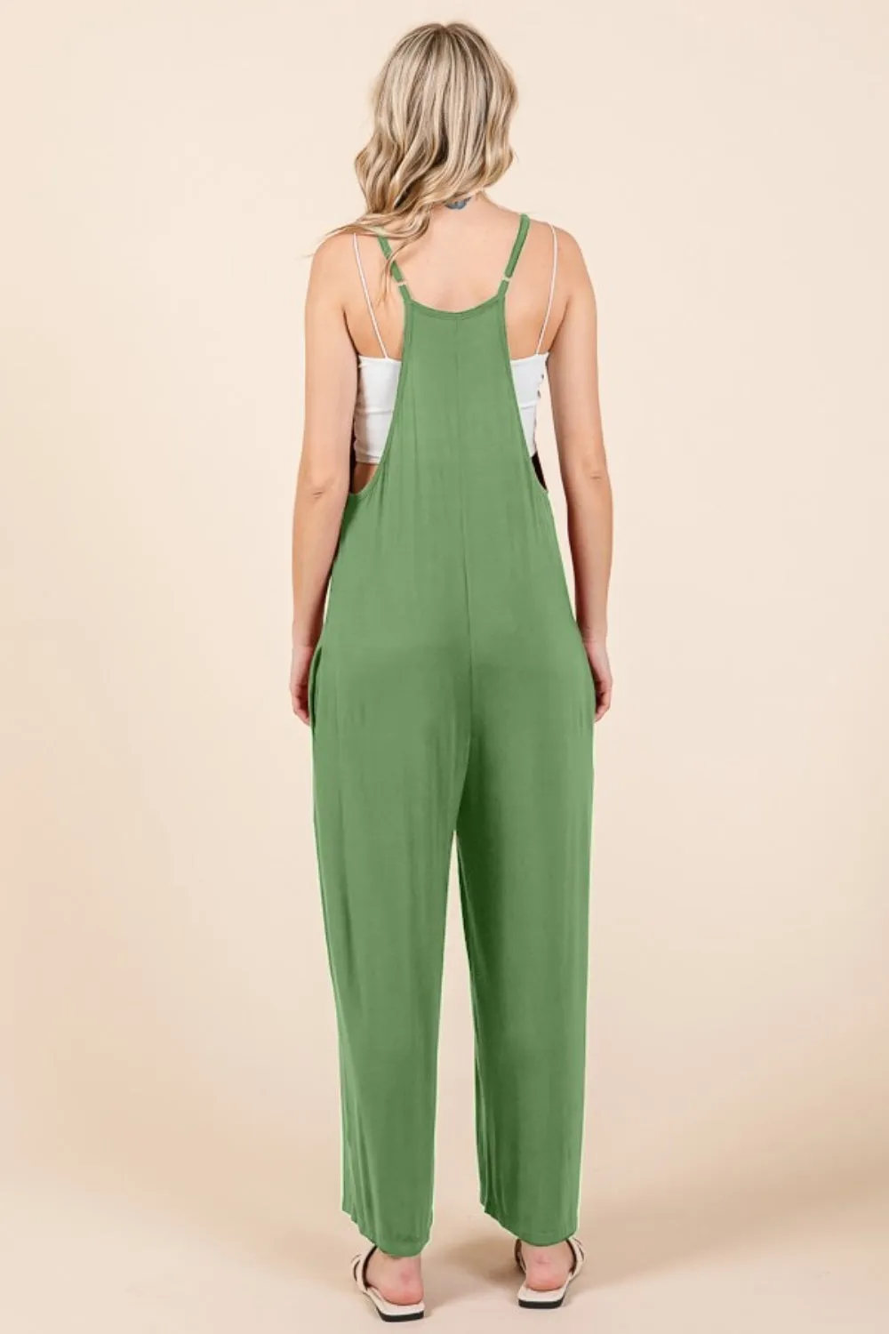 Blue Zone Planet |  Culture Code Full Size Sleeveless Wide Leg Jumpsuit with Pockets