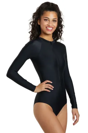 Bodysuit with Front Zipper