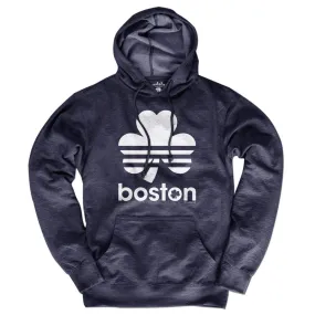 Boston Shamrock Retro Hoodie | M / Heather Blue