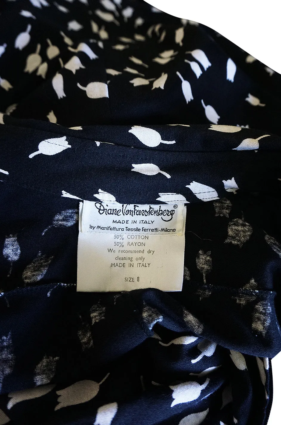 c.1976 Diane Von Furstenberg Black & White Jumpsuit & Jacket Set