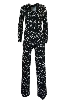 c.1976 Diane Von Furstenberg Black & White Jumpsuit & Jacket Set