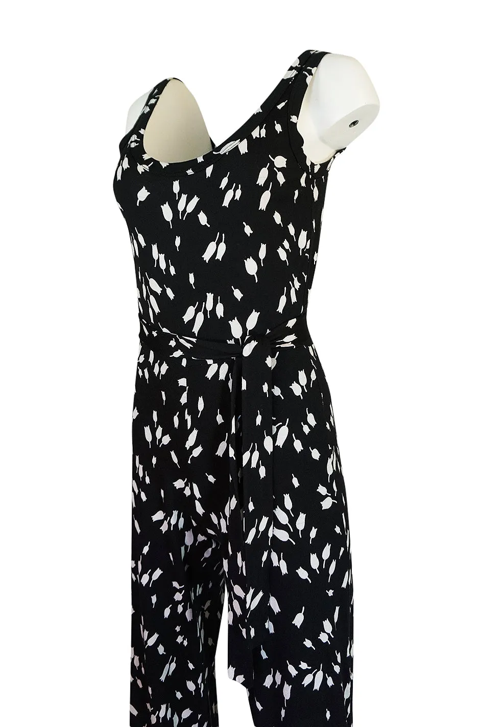 c.1976 Diane Von Furstenberg Black & White Jumpsuit & Jacket Set