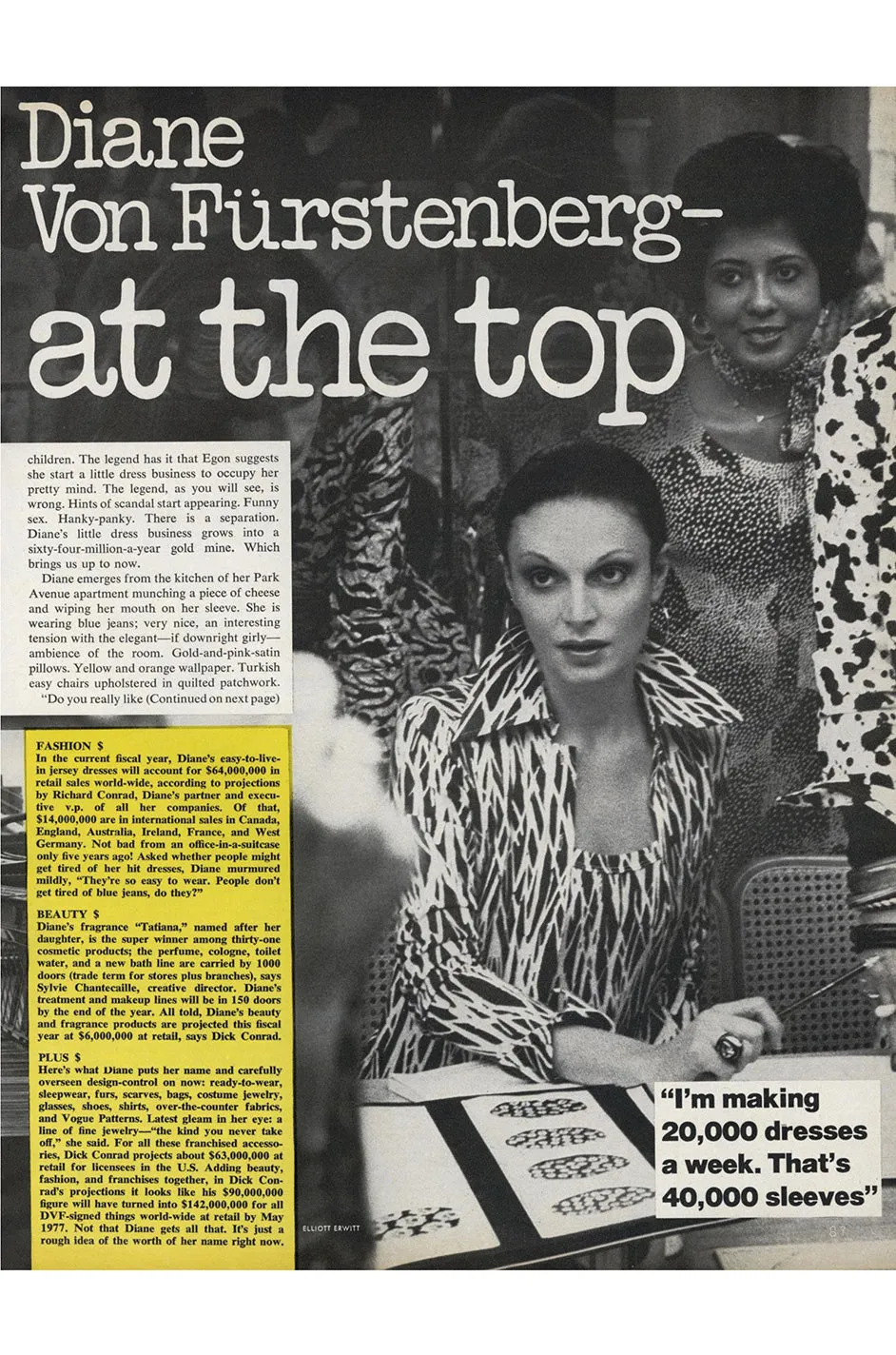 c.1976 Diane Von Furstenberg Black & White Jumpsuit & Jacket Set