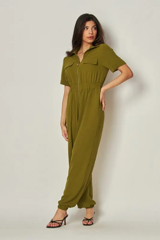 Cactus Airflow Front Zip Closure Jumpsuit