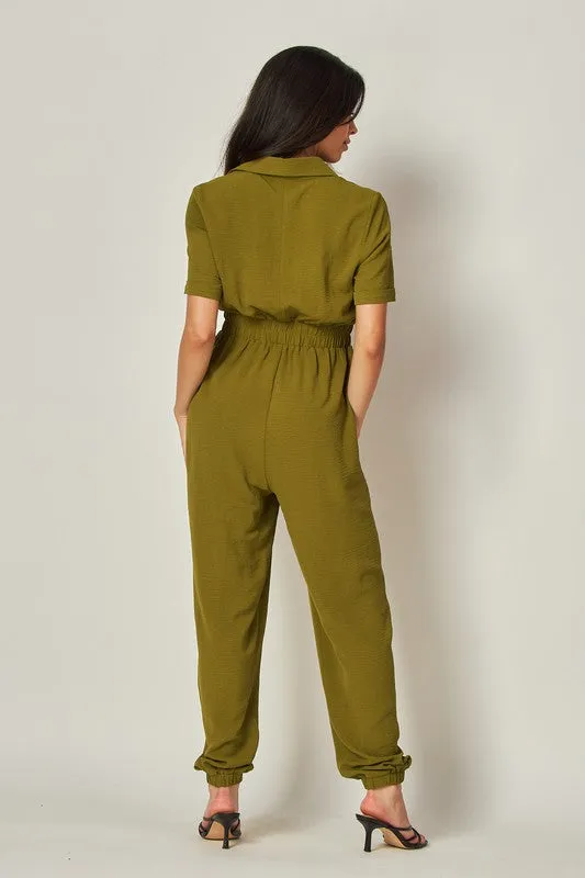Cactus Airflow Front Zip Closure Jumpsuit