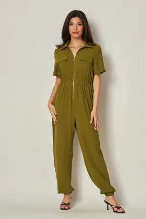 Cactus Airflow Front Zip Closure Jumpsuit