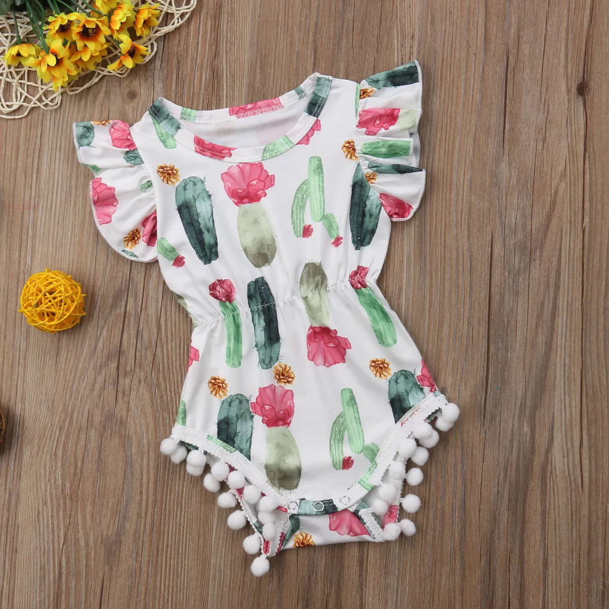 Cactus Baby Girl Onesie